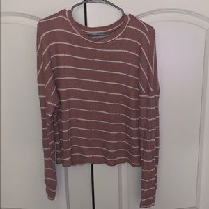 Pink and White striped long sleeve